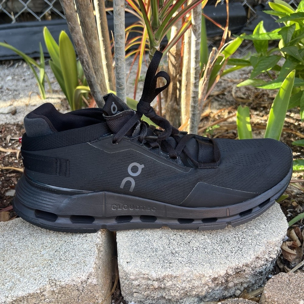 On Running Men's Cloudnova 2 Sneaker Triple Black 11 Walking Gym